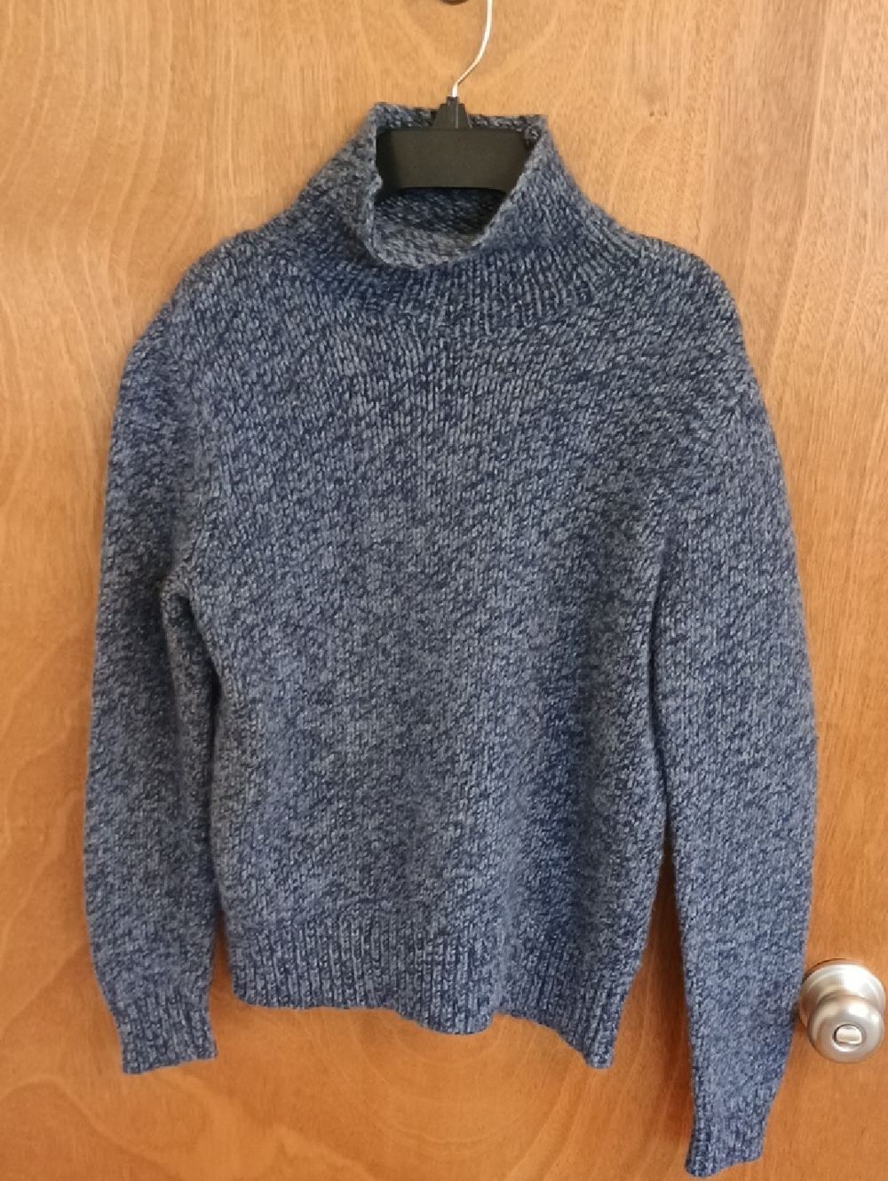 Ralph Lauren Wool Marled Blue Turtleneck Sweater
